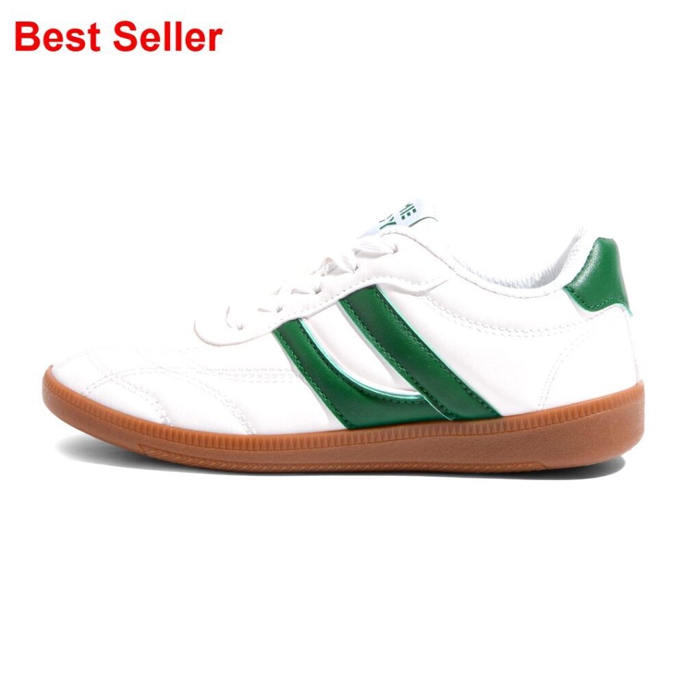 Retro Fashion Sneakers Vintage Leather & Gum Sole Non-Slip Cushion